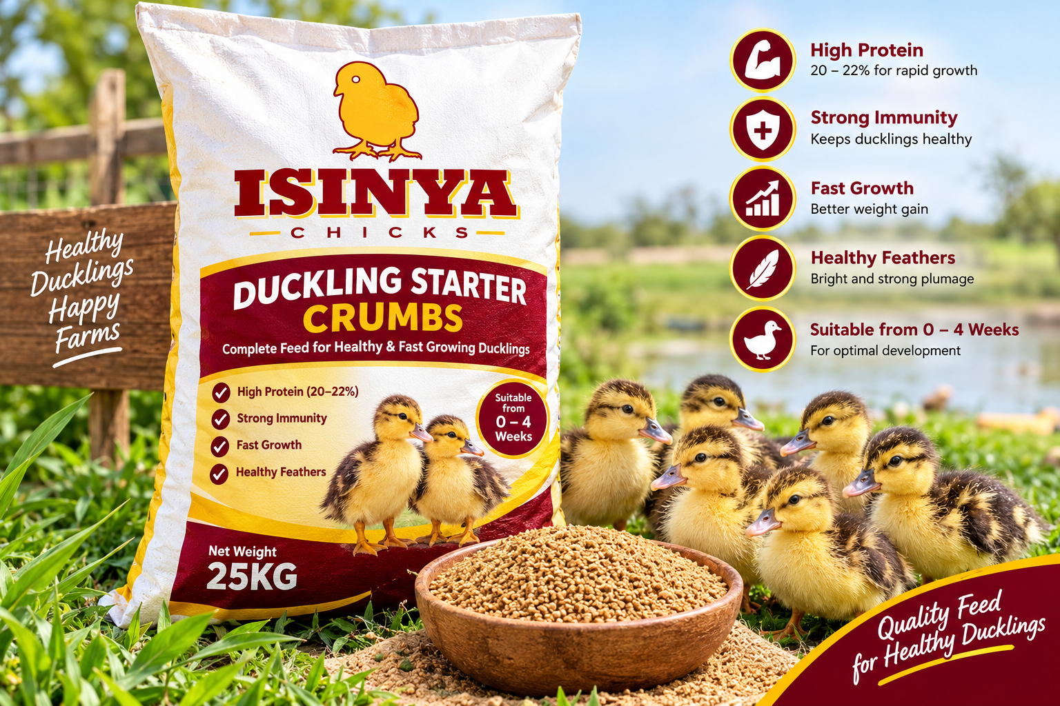 Duck and poultry feed bags